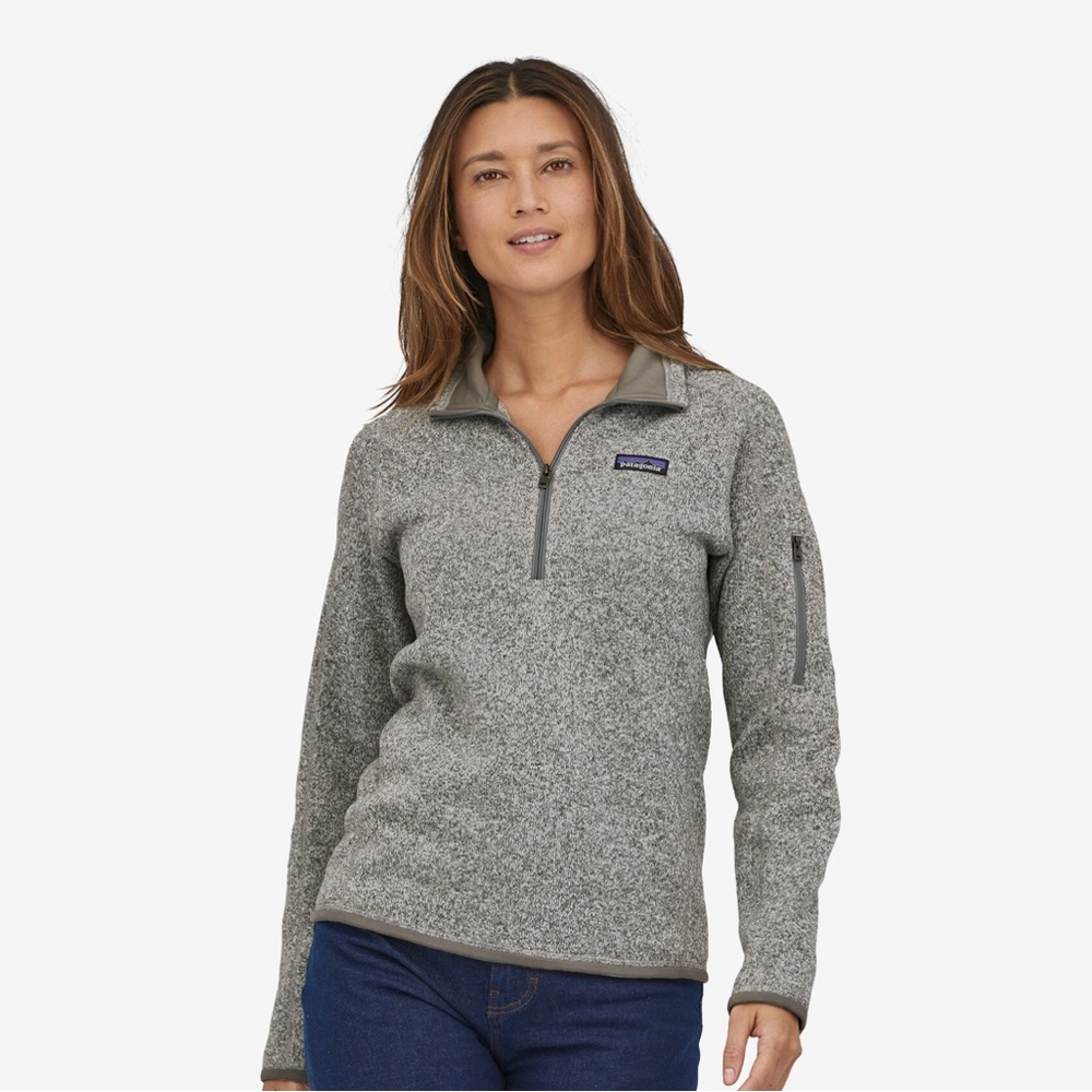 Brand New Patagonia Womens Better Sweater 1/4 Zip Fleece in Birch White